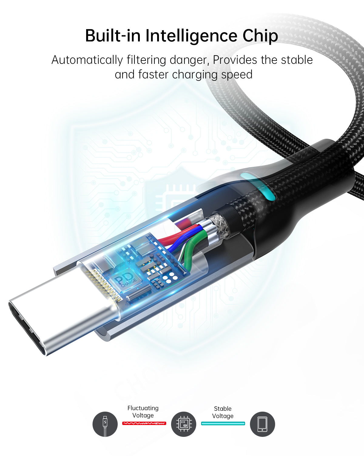 Cable USB Tipo C a Tipo C, Nylon 1.8MT, XCC1002